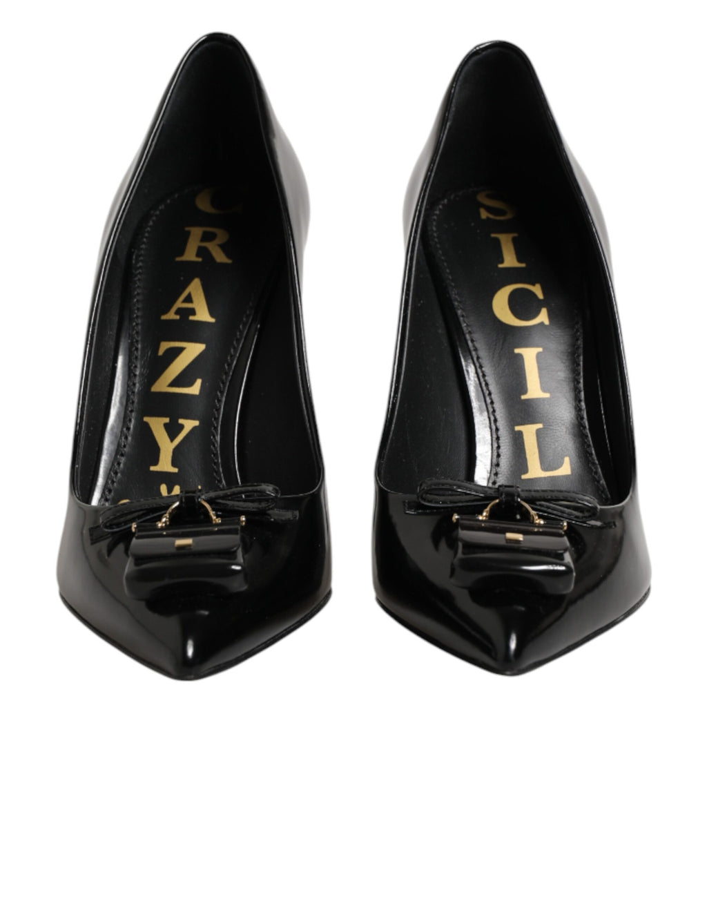 Schwarze Tasche Verzierte Pumps Schuhe
