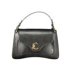 Schwarze Damenhandtasche aus Leder