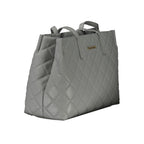 Gray Polyurethane Women's Bag