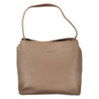Braune Damenhandtasche aus Polyurethan