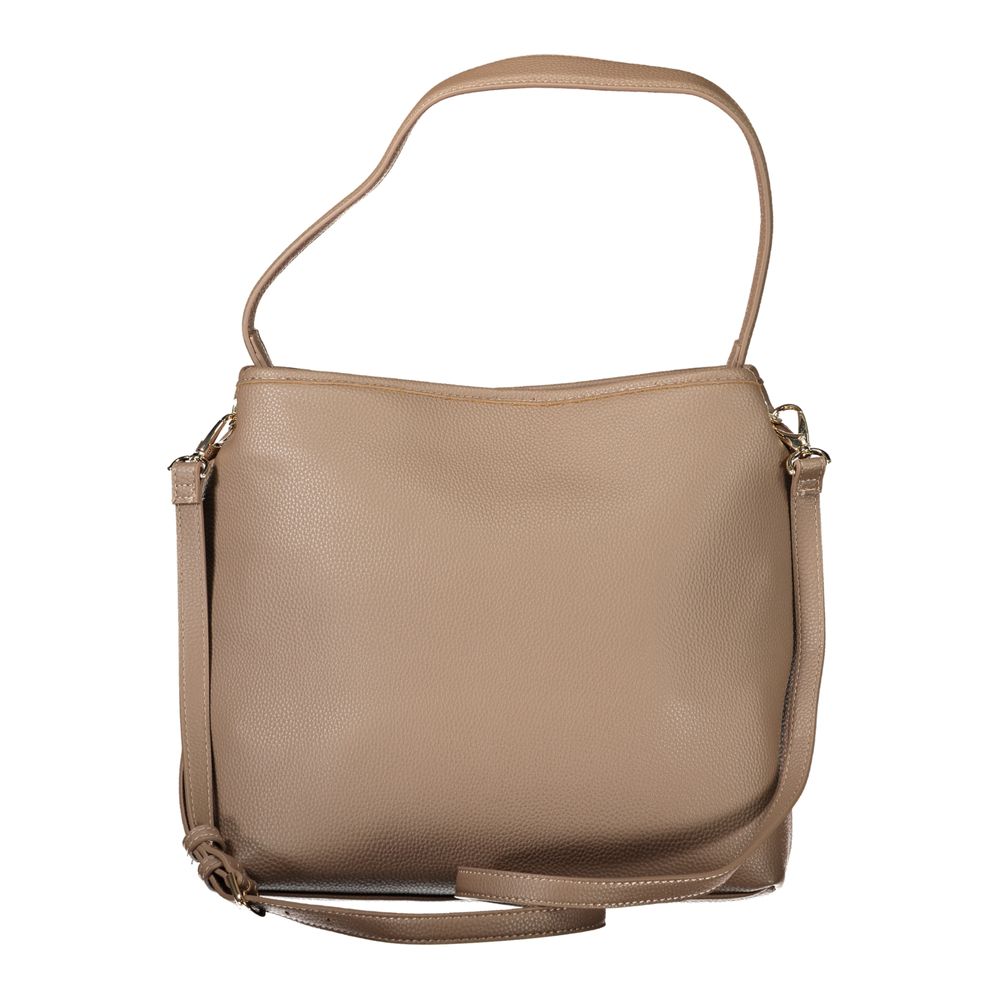 Braune Damenhandtasche aus Polyurethan