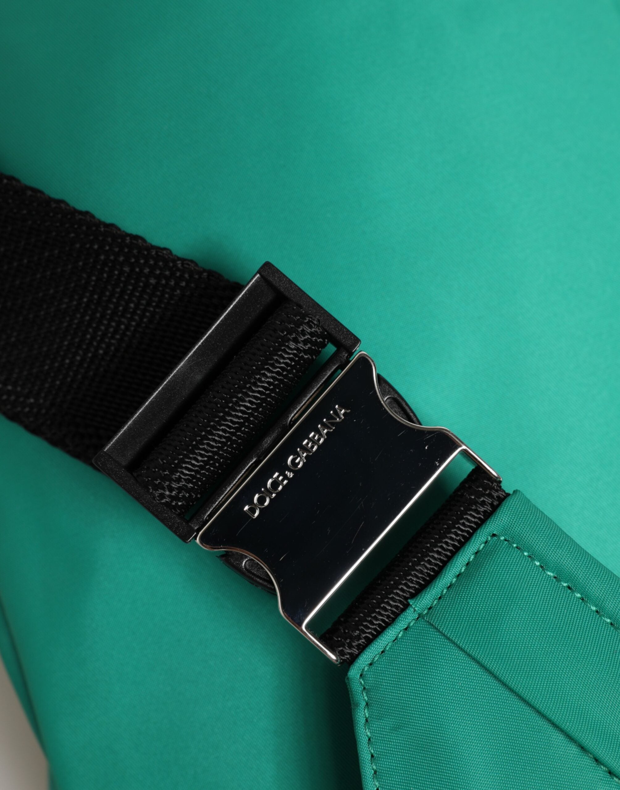 Grüne Logo Plakette Nylon Gürteltasche Herren Bauchtasche