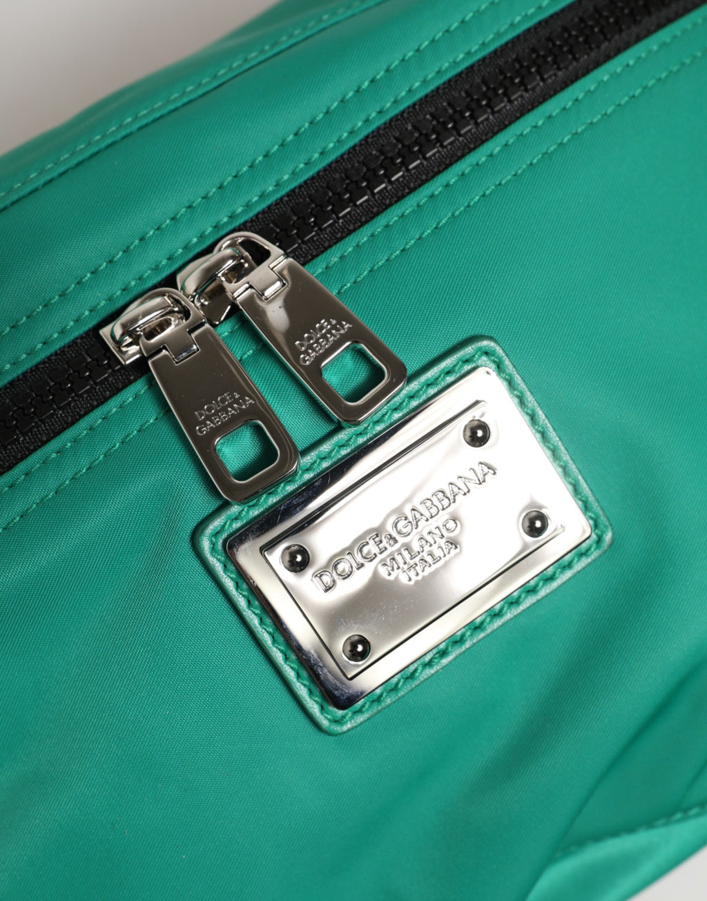 Grüne Logo Plakette Nylon Gürteltasche Herren Bauchtasche