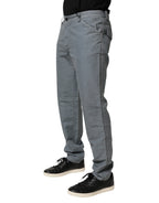 Graue Herren-Denim-Jeans aus Baumwolle, reguläre Passform