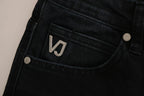 Dark Black Dora Slim Fit Denim Pants