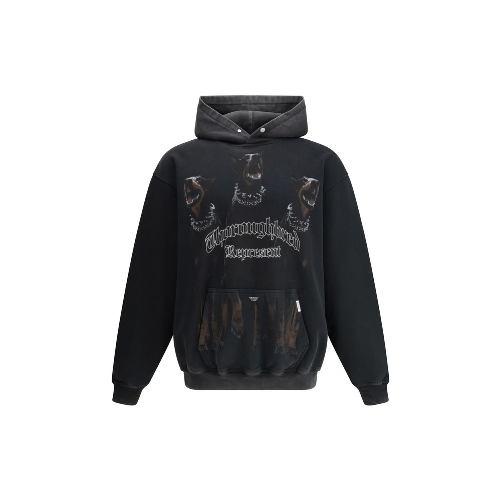 Schwarzes Baumwollsweatshirt