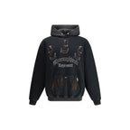 Schwarzes Baumwollsweatshirt