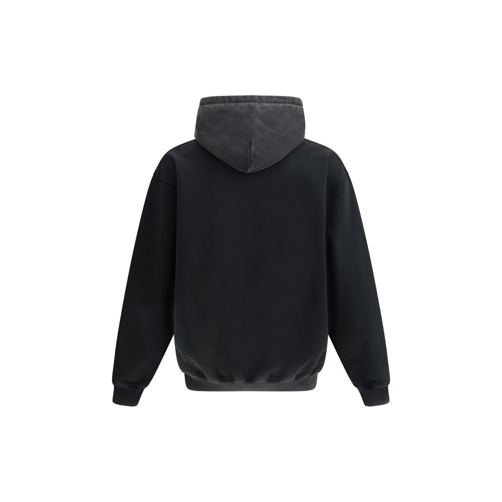 Schwarzes Baumwollsweatshirt