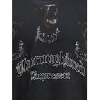 Schwarzes Baumwollsweatshirt