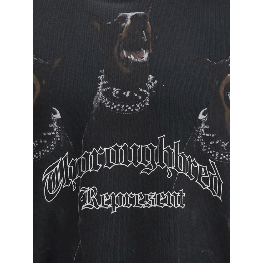 Schwarzes Baumwollsweatshirt