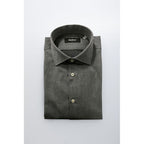 Gray Cotton Men's Shirt