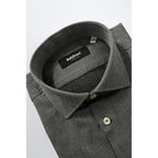 Gray Cotton Men's Shirt