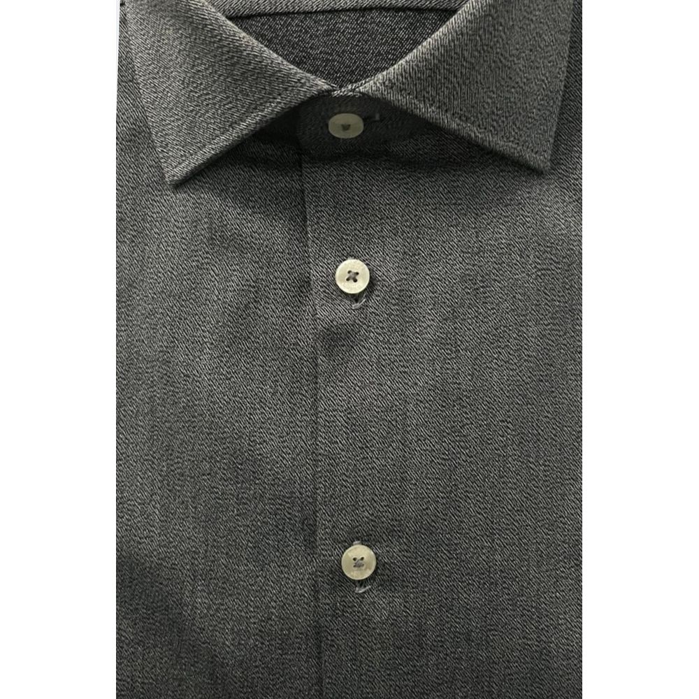 Gray Cotton Men's Shirt