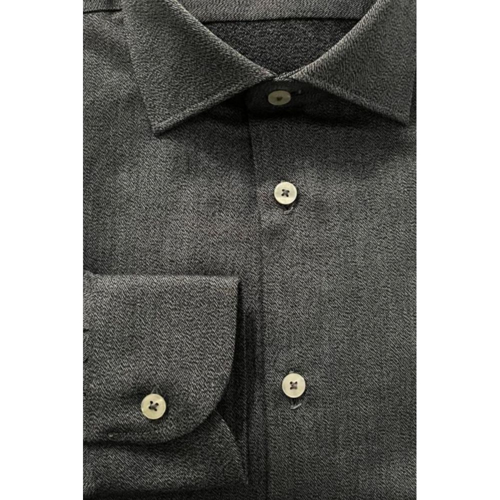 Gray Cotton Men's Shirt