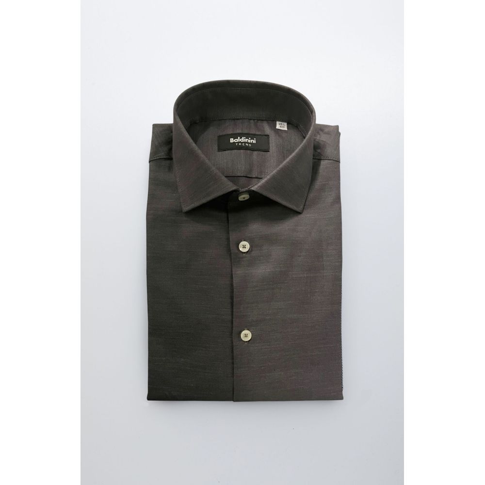 Gray Cotton Men's Shirt