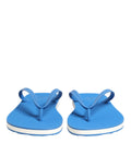 Blau-weißes Logo Strandbekleidung Flats Slipper Schuhe