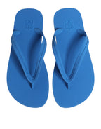 Blau-weißes Logo Strandbekleidung Flats Slipper Schuhe