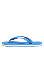 Blau-weißes Logo Strandbekleidung Flats Slipper Schuhe