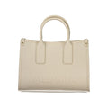 Beige Polyurethane Women's Bag