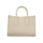 Beige Polyurethane Women's Bag