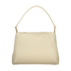 Damenhandtasche aus beigem Polyurethan