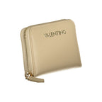 Beige Polyurethane Women's Wallet