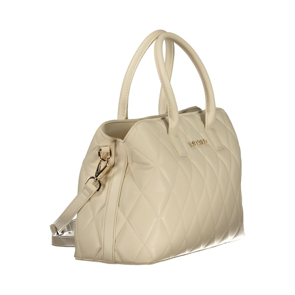 Beige Polyurethane Women's Bag