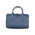 Blue Polyurethane Women's Bag