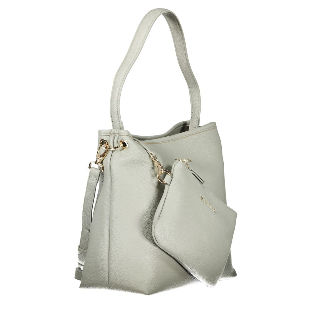Damenhandtasche aus grauem Polyurethan