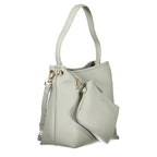 Damenhandtasche aus grauem Polyurethan