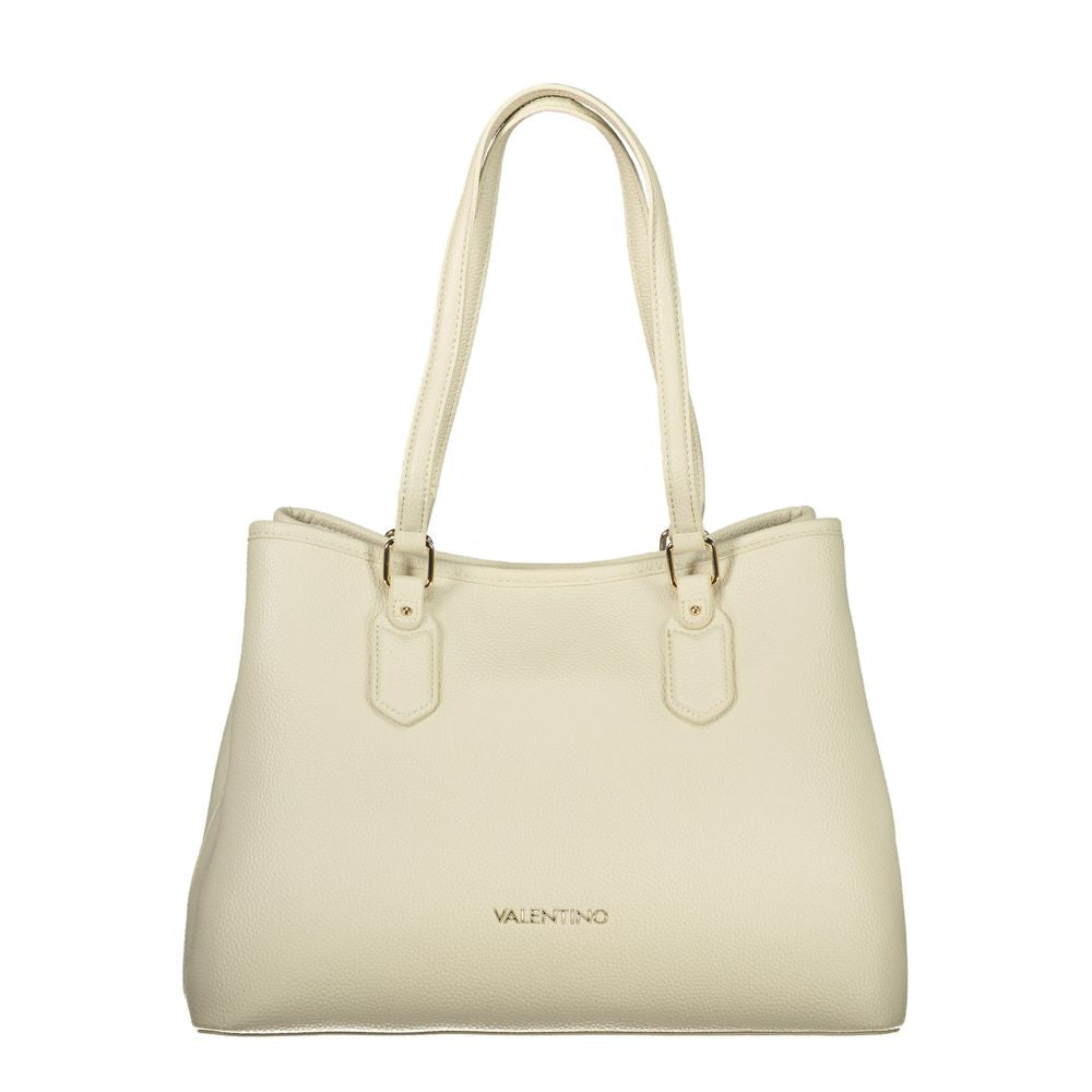 Beige Polyurethan Damentasche