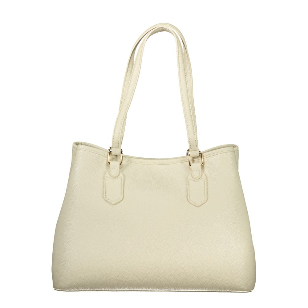 Beige Polyurethan Damentasche