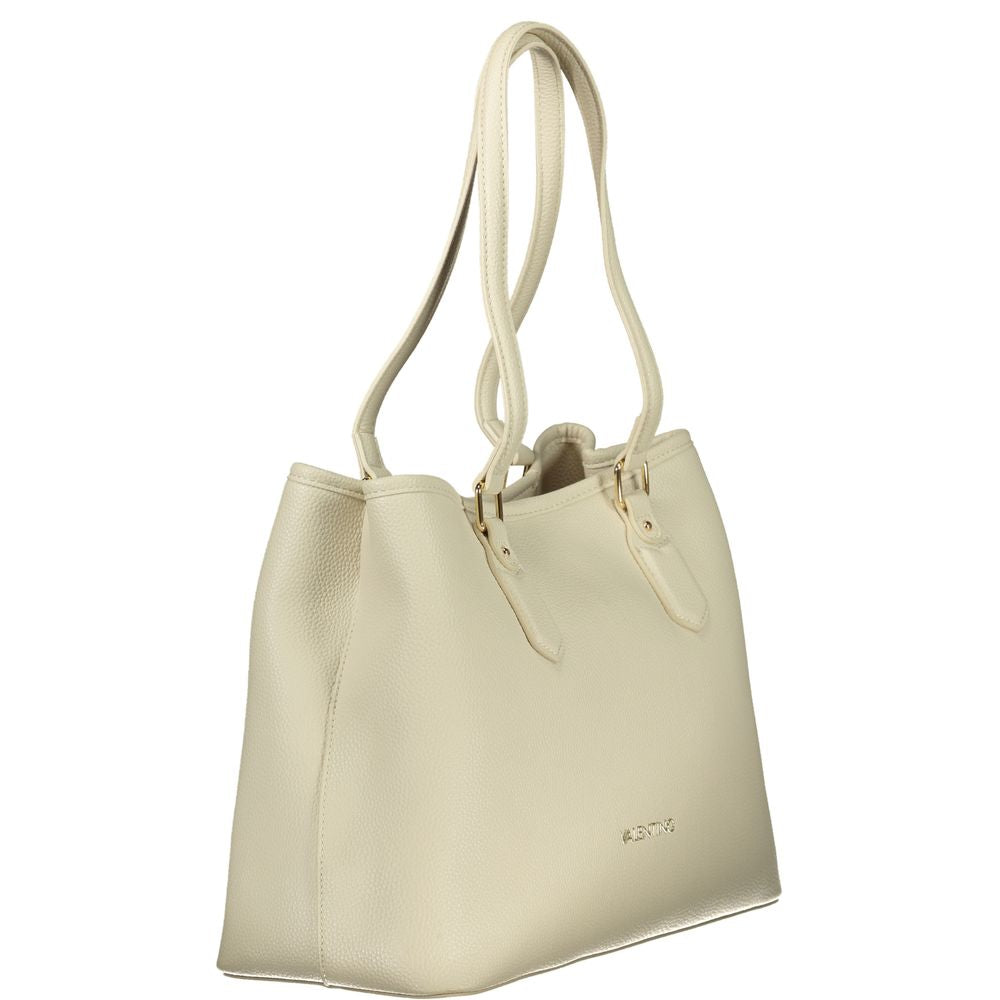 Beige Polyurethan Damentasche