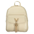Beige Polyurethane Women's Backpack