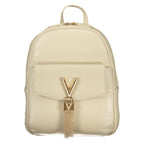 Beige Polyurethane Women's Backpack