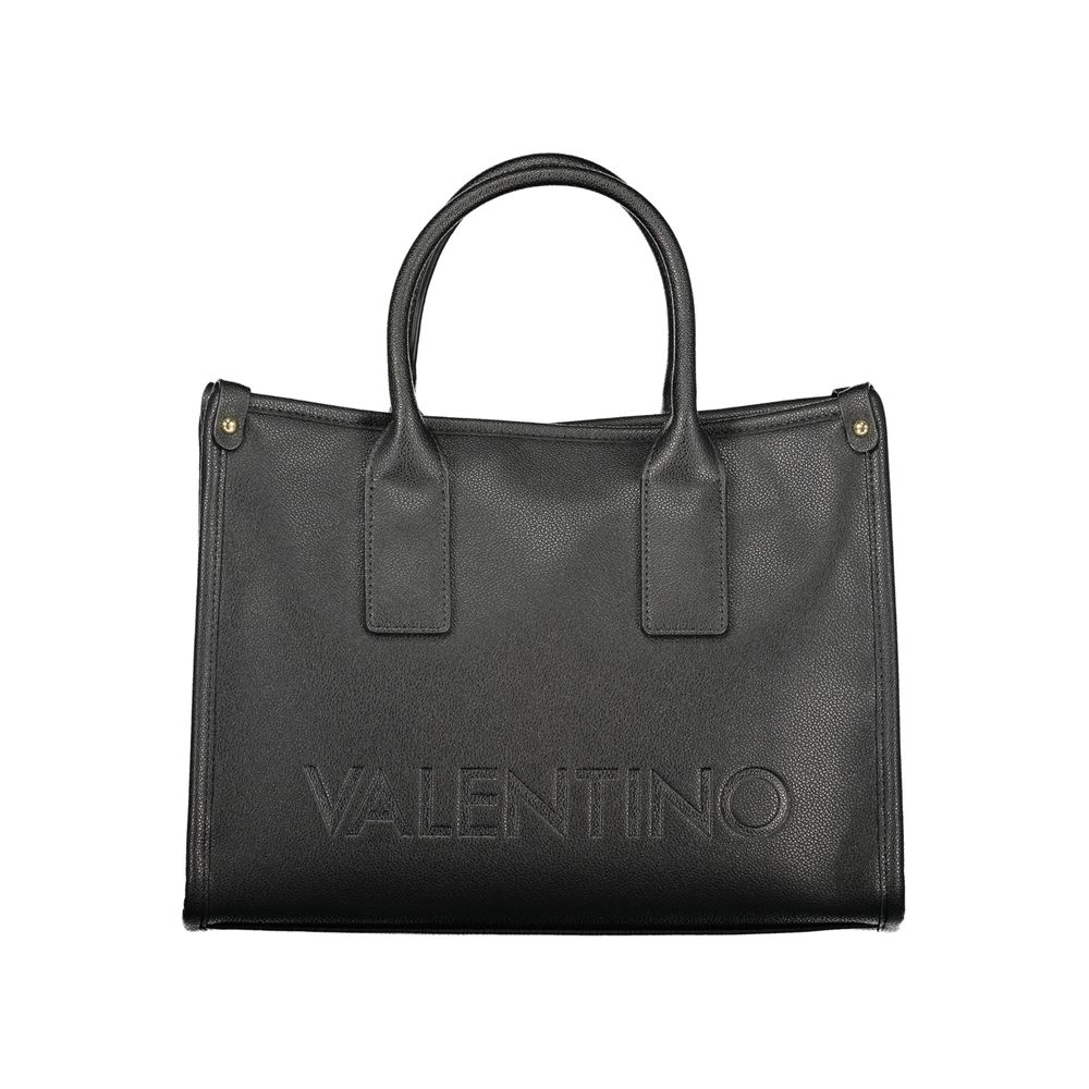 Schwarze Damenhandtasche aus Polyurethan