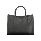 Schwarze Damenhandtasche aus Polyurethan