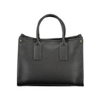 Schwarze Damenhandtasche aus Polyurethan