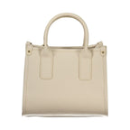 Beige Polyurethan-Damenhandtasche