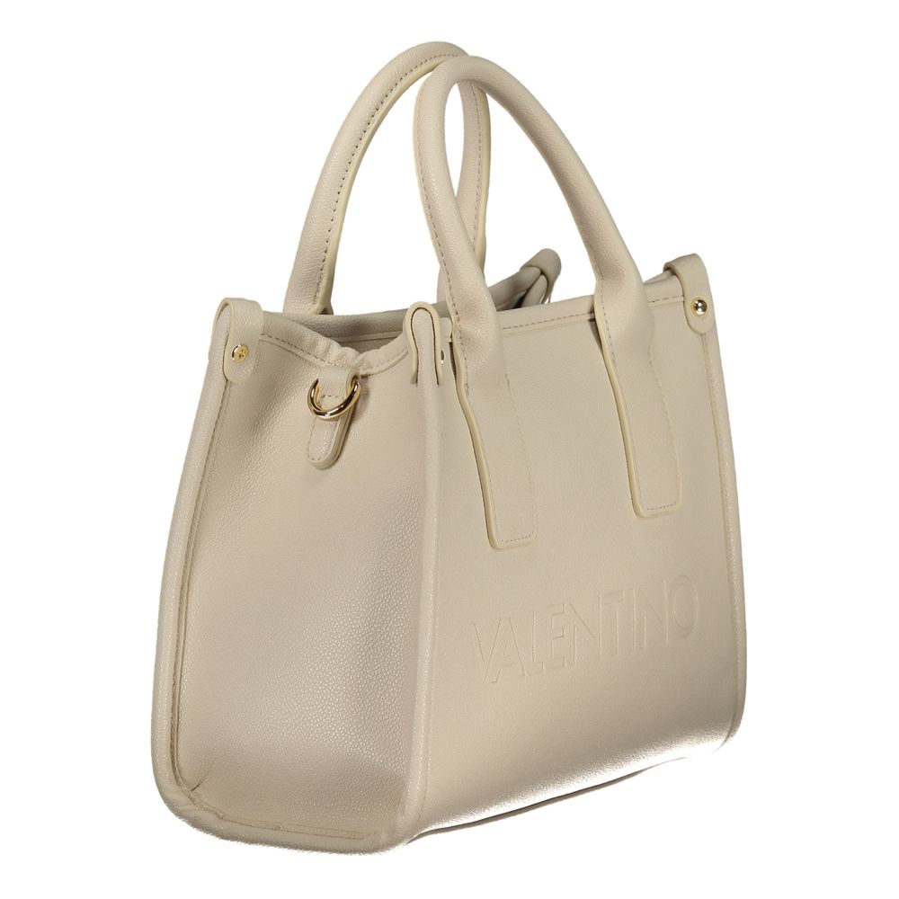 Beige Polyurethan-Damenhandtasche