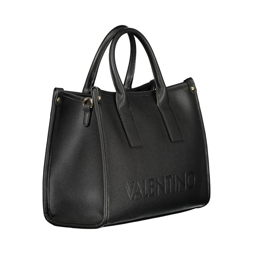 Schwarze Damenhandtasche aus Polyurethan