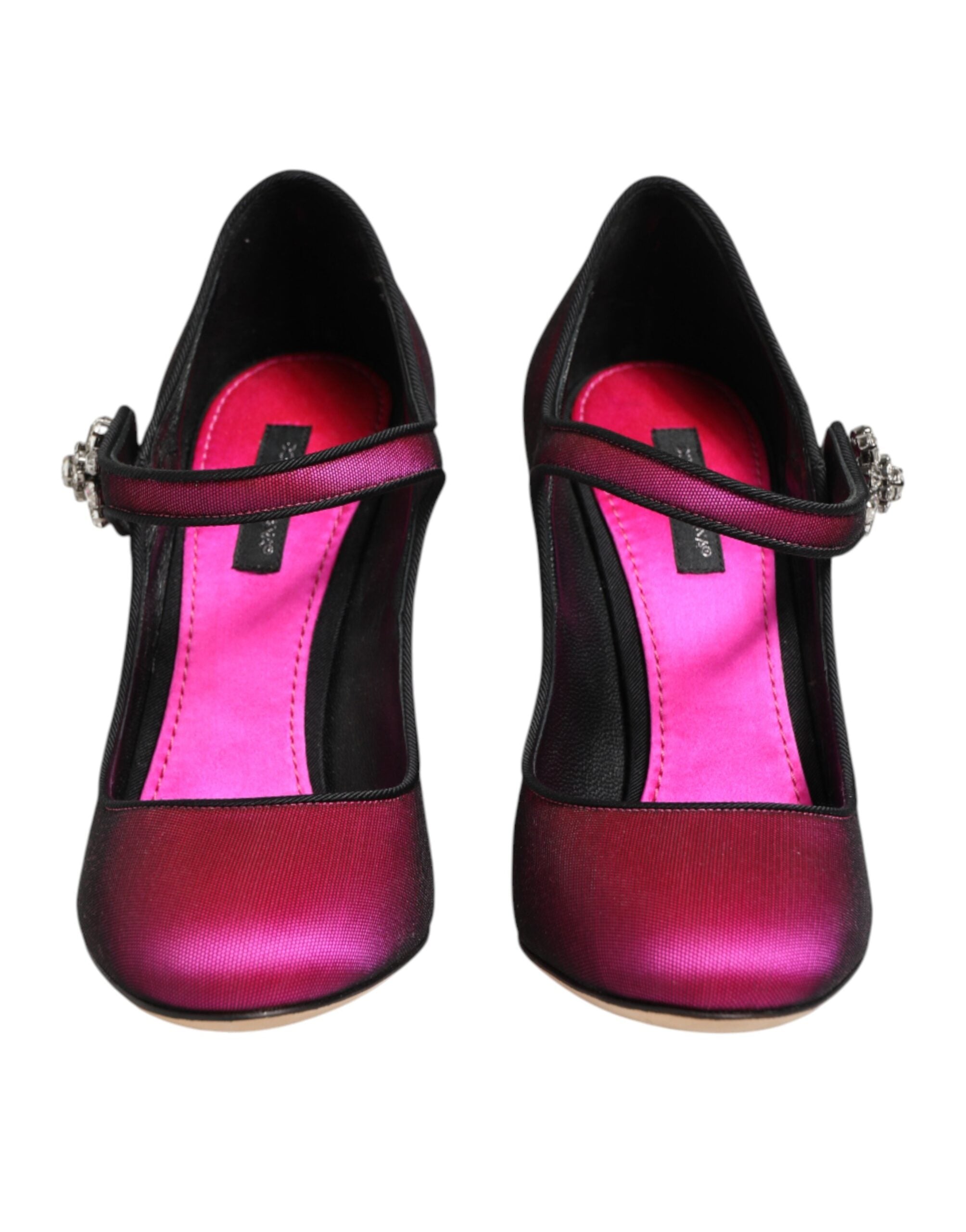 Pink Rhinestone Mary Janes Heels Pumps Shoes