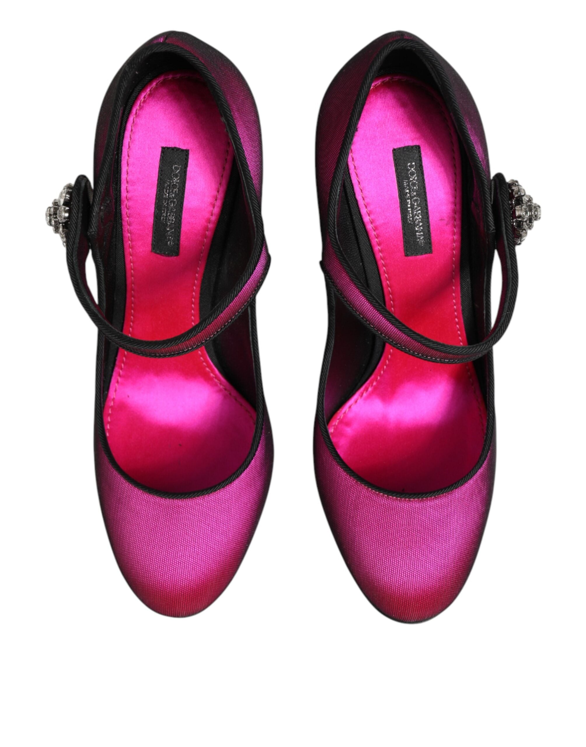Pink Rhinestone Mary Janes Heels Pumps Shoes