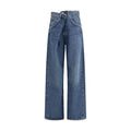 Blaue Baumwolljeans