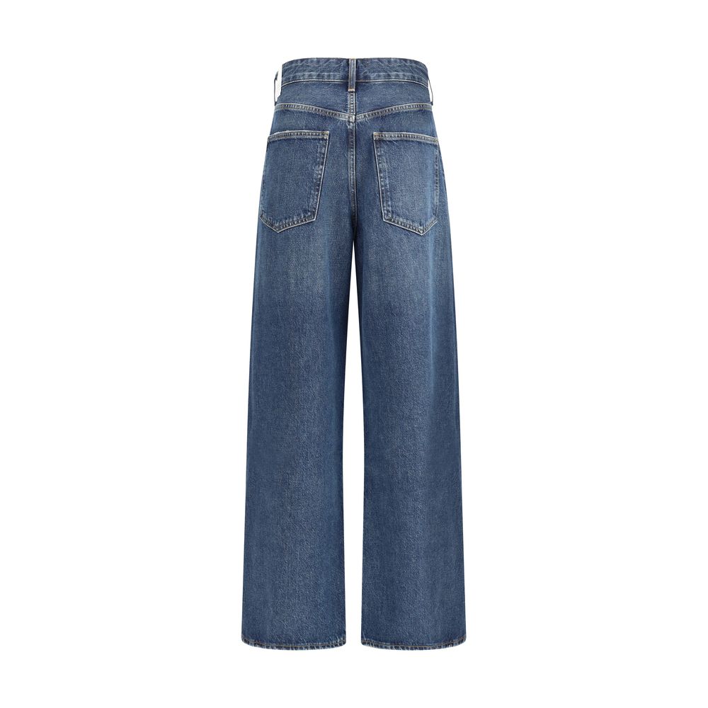 Blaue Baumwolljeans