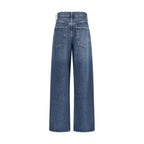 Blaue Baumwolljeans
