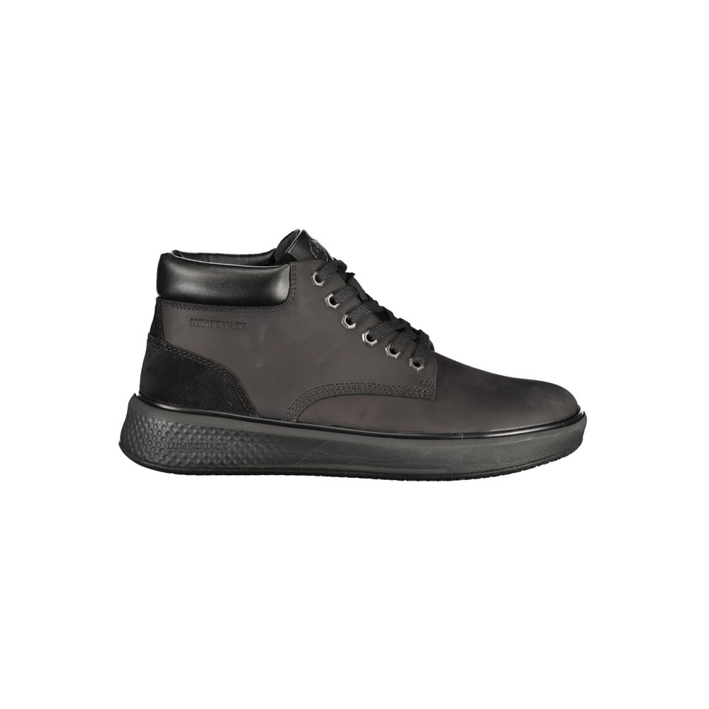 Schwarzer Leder-Sneaker für Herren