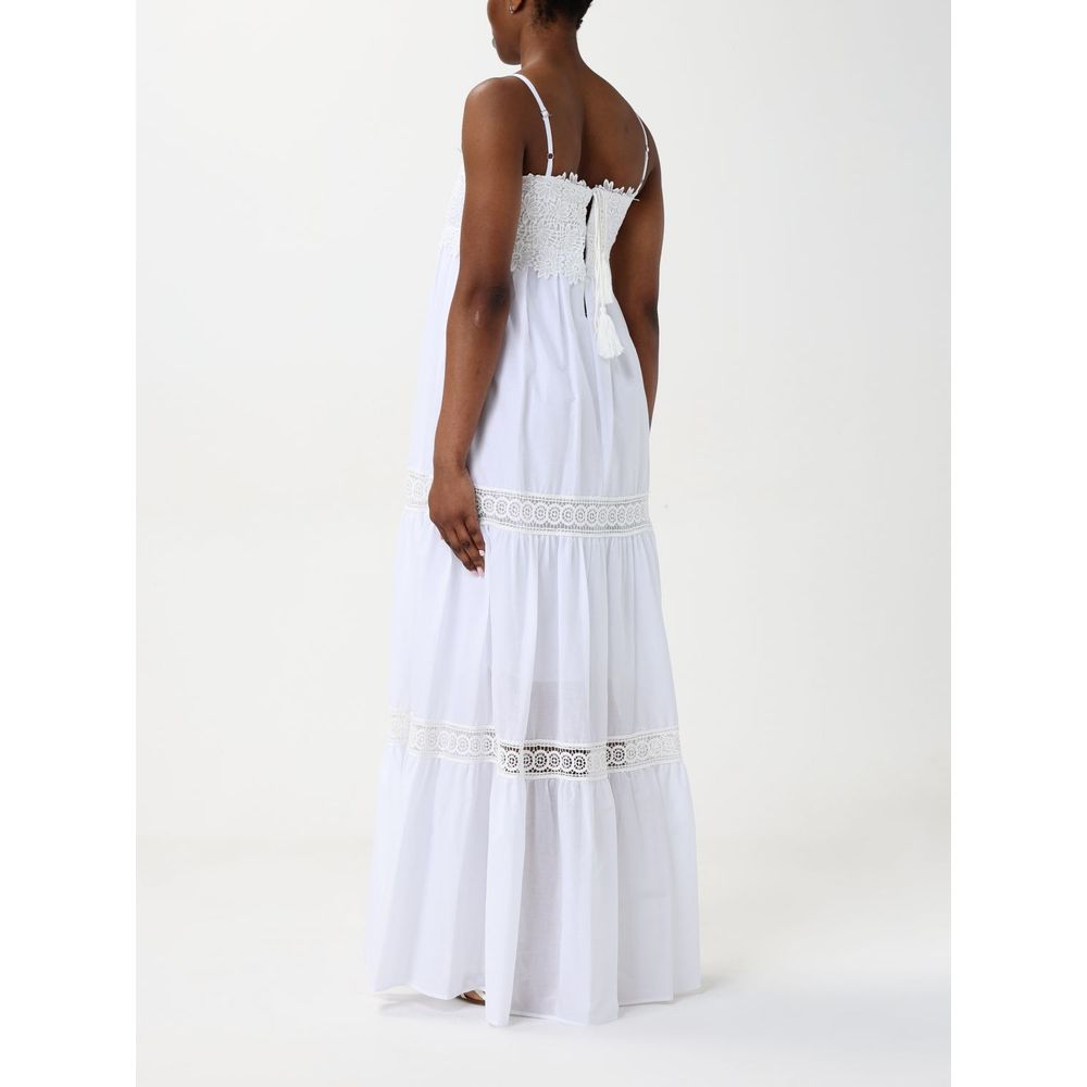 Weißes lässiges Baumwollkleid