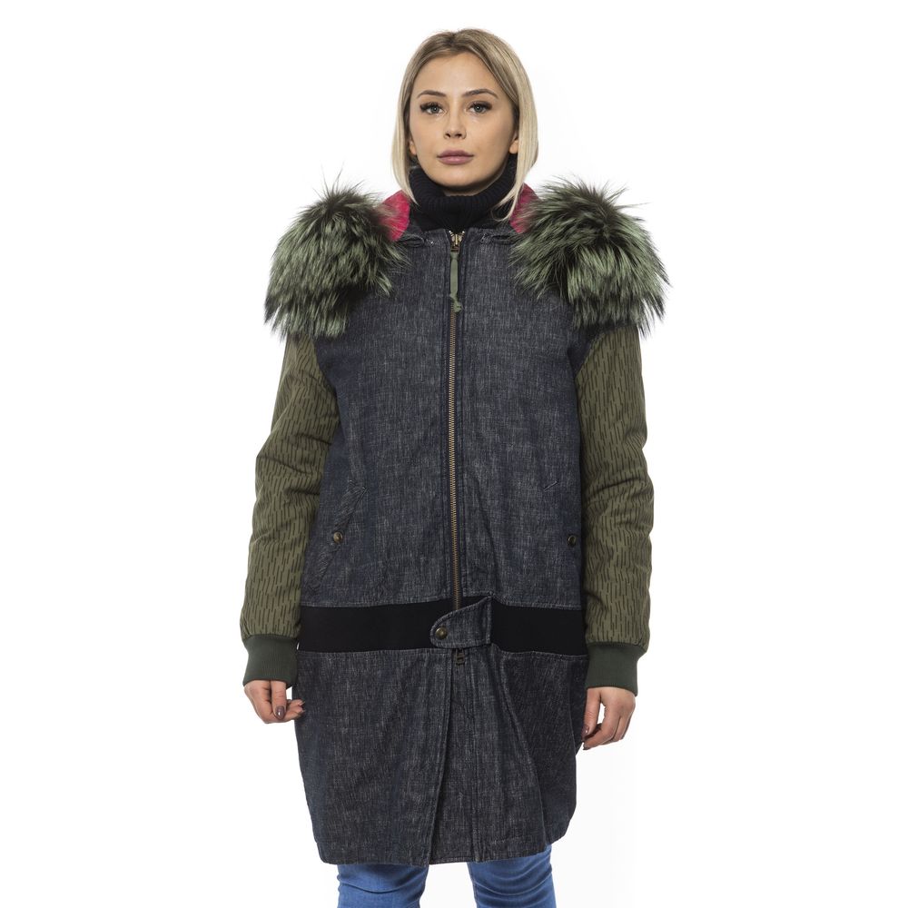 Gray Leather Women Bomber Jacket