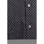 Blue Cotton Men's Slim Fit Shirt